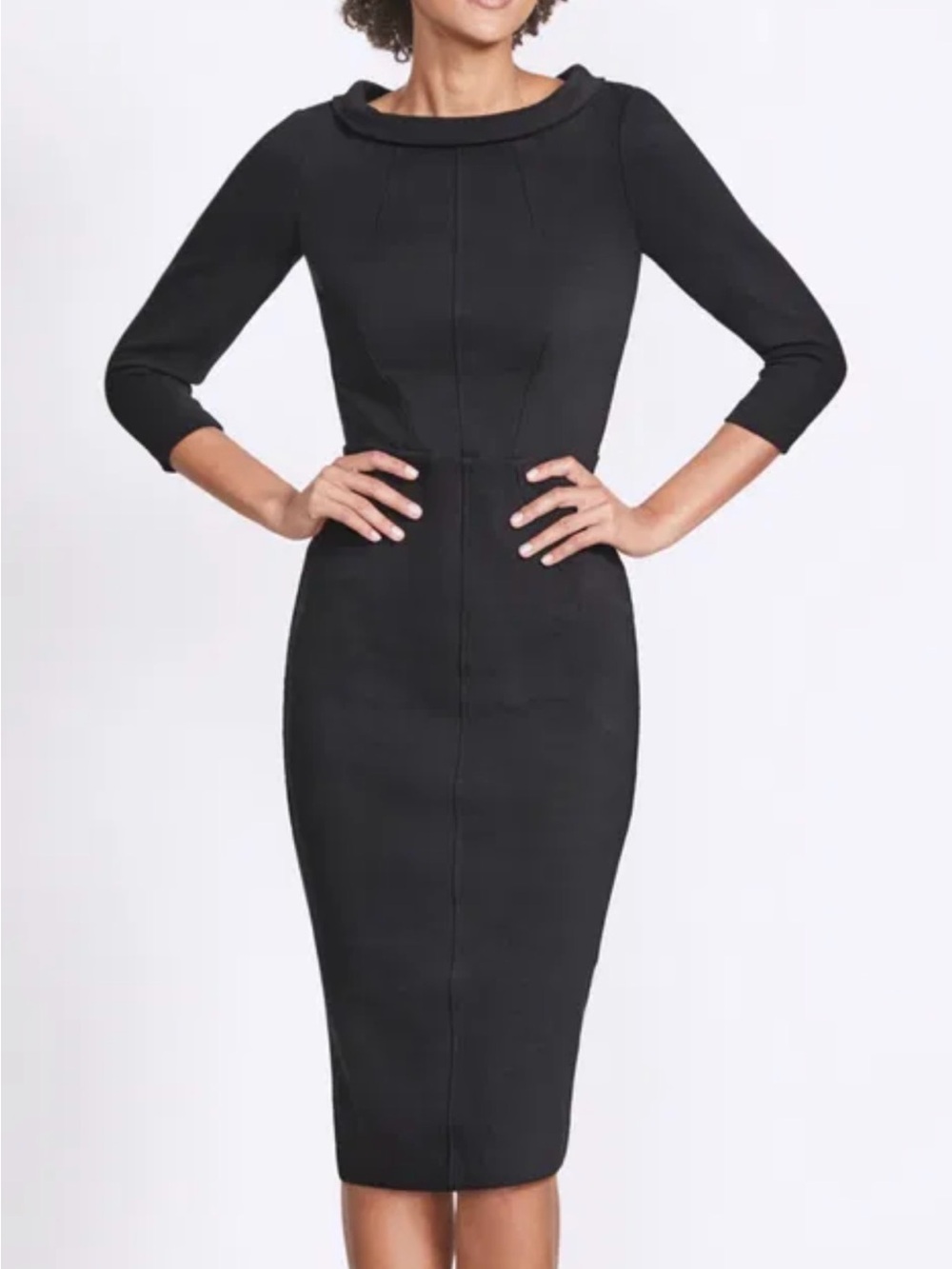 Boden Marisa Ottoman Dress size 8P petite black